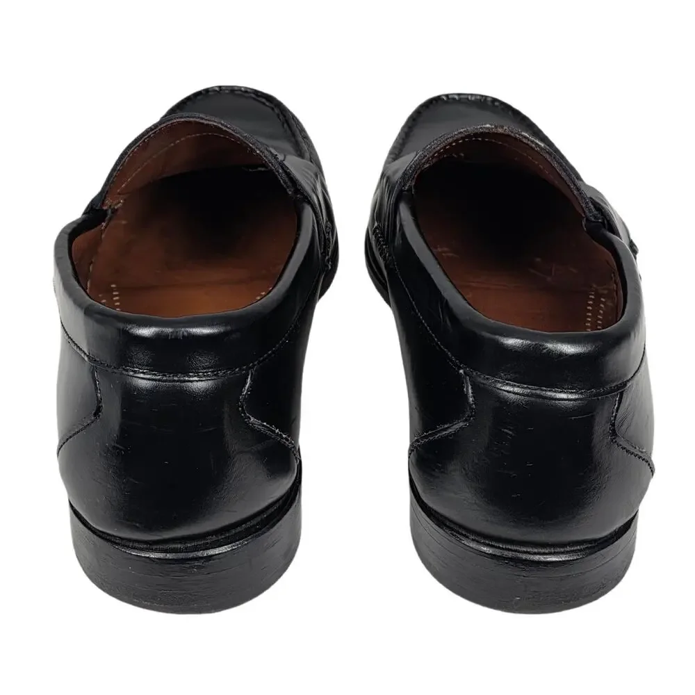 ALLEN EDMONDS WALDEN MOC-TOE BLACK LEATHER PENNY LOAFERS – MEN'S SIZE 8.5D